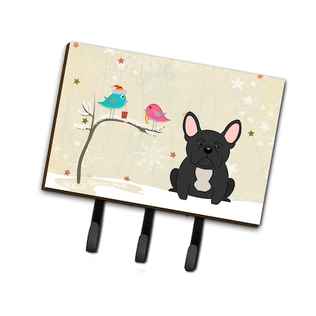 Carolines Treasures Christmas Presents Between Friends French Bulldog Black Leash or Key Holder BB2486TH68